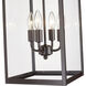 Barkeley 4 Light 11 inch Powder Coated Bronze Outdoor Hanging Lantern